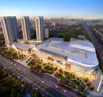 现代风格商业综合体 奥特莱斯 街区式商业 住宅小区